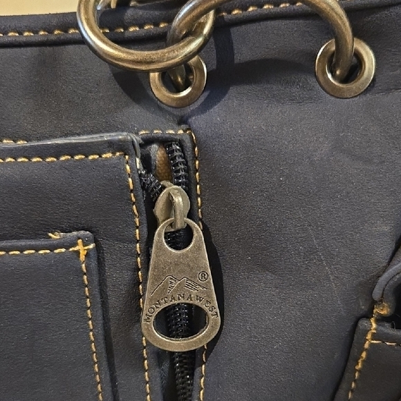 Montana West 100% Leather Texas Star Shoulder Bag - Picture 8 of 16